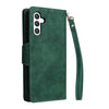 For Samsung Galaxy S25+ 5G Rivet Buckle 9 Cards Three Fold Leather Phone Case(Green)