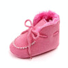 D2245 Winter Warm Baby Cotton Boots Plus Velvet Thickened Baby Walking Shoes, Size: 12cm(Pink)