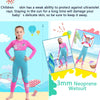 SLINX 1903 Kids Full Body Long Sleeve Thermal Wetsuit, Size: L(Pink Blue)