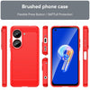 For Asus Zenfone 10 Brushed Texture Carbon Fiber TPU Case(Red)