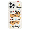 For iPhone 11 Pro Max Skin Feeling Jelly TPU Hybrid PC Phone Case(Happy Dog ??White)