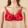BR-JKN1063 Crossdressing Fake Breast Bra Without Fake Breast, Size: 34/75D(Red)