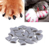 Silicone Cat Nail Caps, Gray, Size L (20 pcs) - Furniture Protection