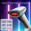 Deli 14881S Handheld Scanner Supermarket Express Single Wireless Scanner(White)