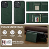 For iPhone 14 Pro LC.IMEEKE L5 Series Detachable RFID Card Bag Magsafe Phone Case(Green)