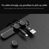 Baseus USB Cable Clip Desk Tidy Organiser Wire Lead Holder with Adhesive Backed(Black)