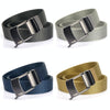 AWMN Men Nylon Cutout Automatic Buckle Toothless Belt, Length: 120cm(Wolf Brown)