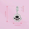 S925 Sterling Silver Platinum Plated Cute Cat Claw Luminous Pendant(SCC2877)