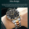 OLEVS 2870 Men Multifunctional Chronograph Three Eyes Waterproof Quartz Watch(Black + Gold)
