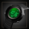 SKMEI 1497 Fashion Simple Backlight Single Display Electronic Watch Timing Alarm Watch(Black )