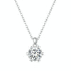 MSN006 Sterling Silver S925 Hexagonal Moissanite Pendant White Gold Plated Necklace