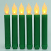 LED Electronic Candle Lights Flameless Long Rod Christmas Candle, Spec:Flashing Yellow Light-Green