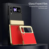 For Samsung Galaxy Z Flip4 Integrated AG Frosted Vacuum Plating Phone Case(Red)