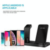 Q12 3 in 1 Quick Wireless Charger for iPhone, Apple Watch, AirPods and other Android Smart Phones(Black)