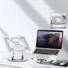 Aluminum Alloy Laptop Stand Notebook Riser with 360 Degree Rotating Base,(Silver)