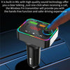 PDF4 PD 25W Fast Car Charger with Hands-Free Calls FM Transmitter 7-Color Led Lights MP3 Player