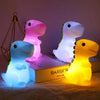 3 PCS Eco-friendly Silicone LED Dinosaur Colorful Soft Light Home Electronic Night Light(White)