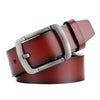 Dandali L8035 Men Casual Antique Pin Buckle Leather Belt Waistband, Size: 110-125cm (Brown)
