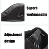 12982 Autumn and Winter Adjustable PU Leather Perforated Peaked Cap, Size:One Size(Light Coffee)