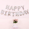 2 PCS 16 Inch Happy Birthday Letter Aluminum Film Balloon Birthday Party Decoration Specification(US Version Silver))
