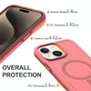 For iPhone 13 Shockproof MagSafe Armor PC Hybrid TPU Phone Case(Dark Pink+Maroon)