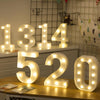 Digit 9 Shape Decoration Light, Dry Battery Powered Warm White Standing Hanging Holiday Light