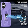 For Samsung Galaxy A06 4G Ring Holder Armor Hybrid Phone Case(Purple)