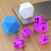 Three-Dimensional Intelligence Magic Cubes Puzzle Building Block Puzzle Decompression Toy(Purple)