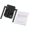 300Mbps Wireless-N Range Extender WiFi Repeater Signal Booster Network Router with 2 External Antenna, EU Plug(Black)