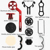 Bicycle Mountain Bike Aluminum Alloy Code Table Stand Universal Code Table Extension Flashlight Bracket(Black)