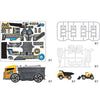 Children Toy Tractor Container Truck Simulation Parking Lot Car Model Set(Fire Engine)