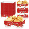 20pcs /Pack Christmas Food Snack Tray Christmas Party French Fries Paper Tray