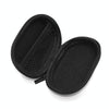 KZ Portable PU Leather Oval Data Cable Charger Earphone Storage Box(Black)