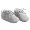 D0772 Cotton Uppers Semi-Rubber Soles Non-Slip Baby Walking Shoes, Size: 13cm(Grey)