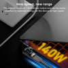 Type-C Male to Type-C Female Smart Digital Display Side Bend Charging Adapter(Blue)