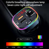 C13 Multifunctional Car Dual USB PD Fast Charger Bluetooth FM Transmitter with Atmosphere Light