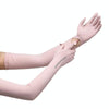 1pair Summer Extended Arm Sleeves Sun Protection UV Protection Sleeves, Style: Leaf (Taro Flour)