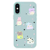 For iPhone XS Max Skin Feeling Jelly TPU Hybrid PC Phone Case(Star Animal Light Green)