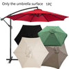 Polyester Parasol Replacement Cloth Round Garden Umbrella Cover, Size: Diameter 3m 6 Ribs(Khaki)