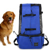 Ventilated Pet Backpack Carrier, Large Blue - Breathable & Durable