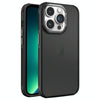 For iPhone 13 Pro Max Hardware Side Cooling Skin Feel Frosted Metal Lens Frame Phone Case(Black)