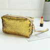 Travel Portable Sequined Anise Cosmetics Tote Storage Bag(Gold)