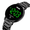 SKMEI 1550 Simple and Stylish LED Touch Screen Men  Watch Waterproof Stainless Steel With Electronic Watch(Black)