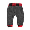 Hoodies Toddler Plaid Hooded Tops Long Pants Kids Set, Kid Size:90cm(Dark Grey)