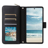 For Samsung Galaxy A73 5G Nine-card Slots Zipper Wallet Bag Leather Phone Case(Black)