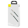 Baseus CATJK-D06 Cafule Series 100W Type-C / USB-C to Type-C / USB-C Metal Charging Data Cable, Length:2m(Dark Green)