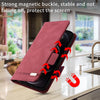 For Asus Zenfone 9 Magnetic Clasp Flip Leather Phone Case(Red)