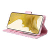 For Samsung Galaxy S23+ 5G Bronzing Painting RFID Leather Phone Case(Pansies)
