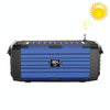 BDL-187 LED Light Solar Wireless Bluetooth Speaker Portable Outdoor Camping FM Radio(Blue)