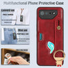 For Asus ROG Phone 7 / ROG7 Wristband Leather Back Phone Case(Red)